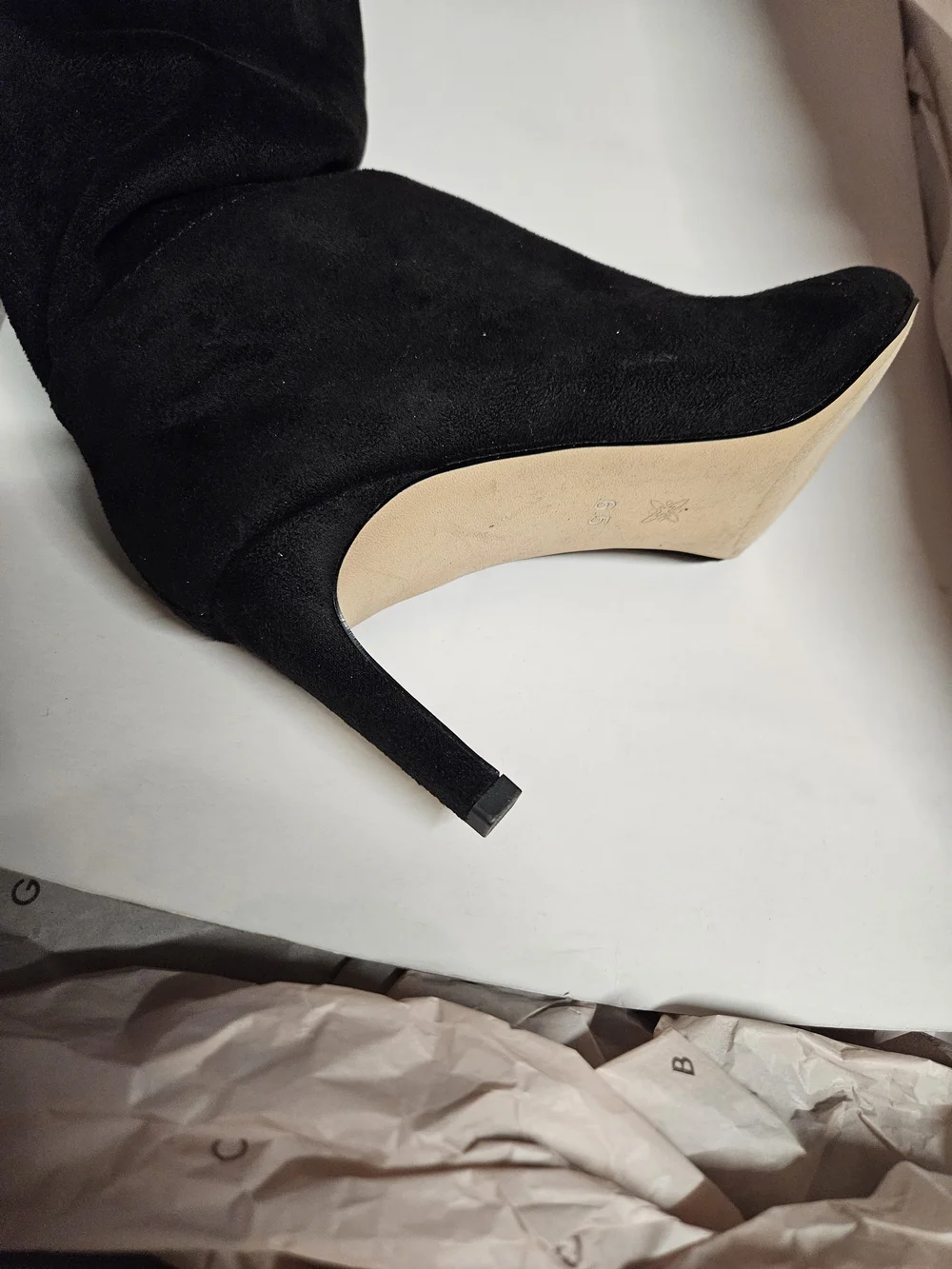 BCBGeneration Black Knee-High Pointed Toe Stiletto Boots